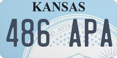 KS license plate 486APA