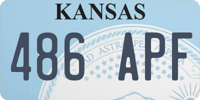 KS license plate 486APF