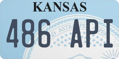 KS license plate 486API