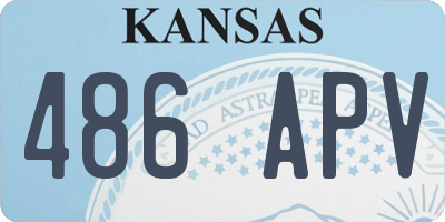 KS license plate 486APV