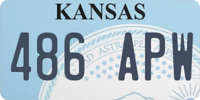 KS license plate 486APW