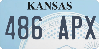 KS license plate 486APX