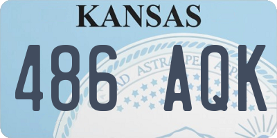 KS license plate 486AQK