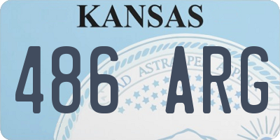 KS license plate 486ARG
