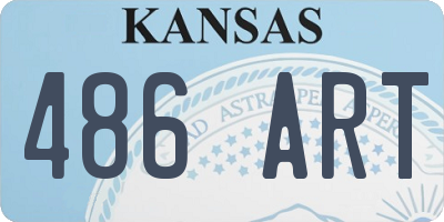 KS license plate 486ART