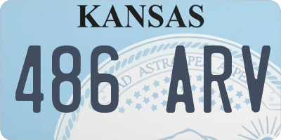 KS license plate 486ARV