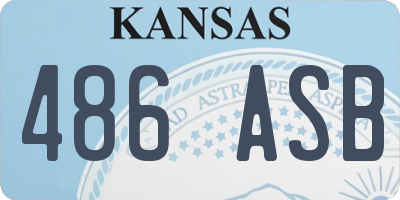 KS license plate 486ASB