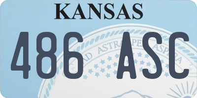KS license plate 486ASC