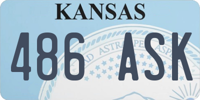 KS license plate 486ASK