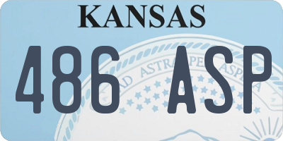 KS license plate 486ASP