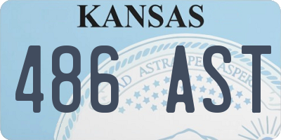 KS license plate 486AST