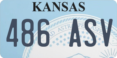 KS license plate 486ASV