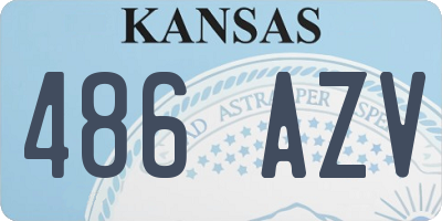 KS license plate 486AZV