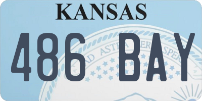 KS license plate 486BAY
