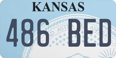 KS license plate 486BED