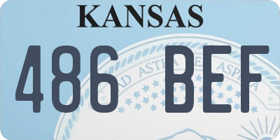 KS license plate 486BEF