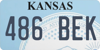 KS license plate 486BEK