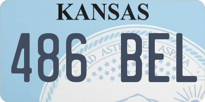 KS license plate 486BEL