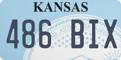 KS license plate 486BIX