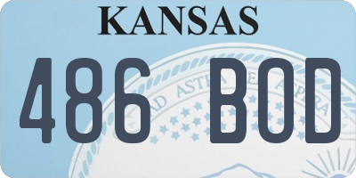 KS license plate 486BOD
