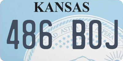 KS license plate 486BOJ