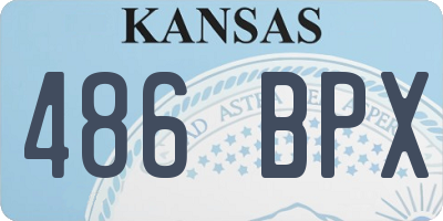 KS license plate 486BPX