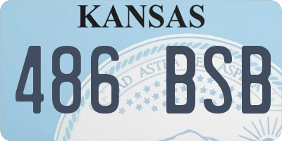 KS license plate 486BSB