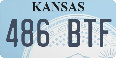 KS license plate 486BTF