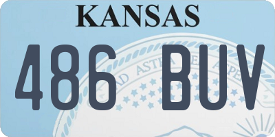 KS license plate 486BUV