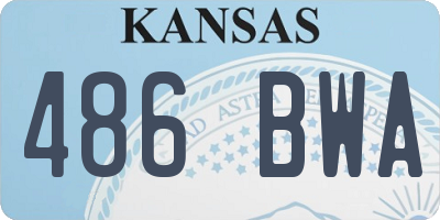 KS license plate 486BWA