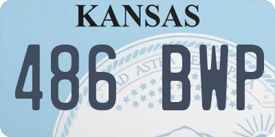 KS license plate 486BWP