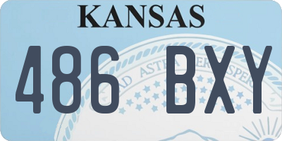 KS license plate 486BXY
