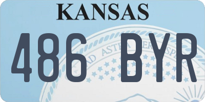 KS license plate 486BYR