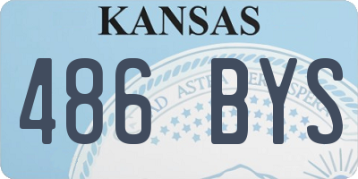 KS license plate 486BYS