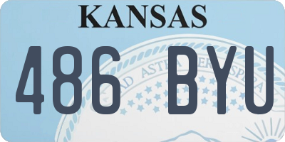 KS license plate 486BYU