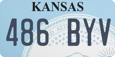 KS license plate 486BYV