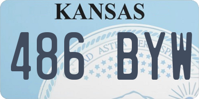 KS license plate 486BYW