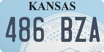 KS license plate 486BZA