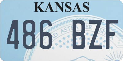 KS license plate 486BZF