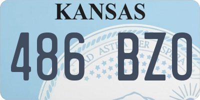 KS license plate 486BZO