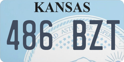 KS license plate 486BZT