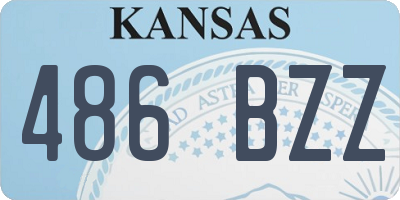 KS license plate 486BZZ