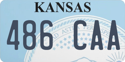 KS license plate 486CAA