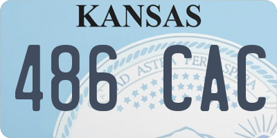 KS license plate 486CAC