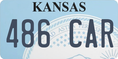 KS license plate 486CAR