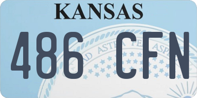 KS license plate 486CFN