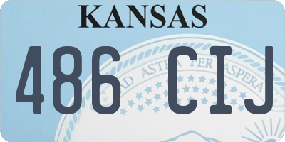 KS license plate 486CIJ