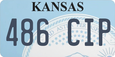 KS license plate 486CIP