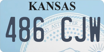 KS license plate 486CJW