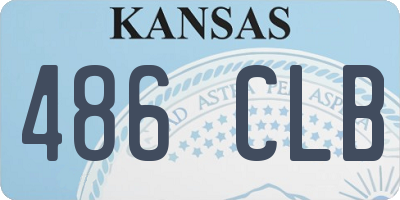 KS license plate 486CLB